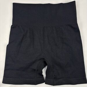 High-Waist Black Athletic Shorts for Women Butt lifter Black cinched butt Small